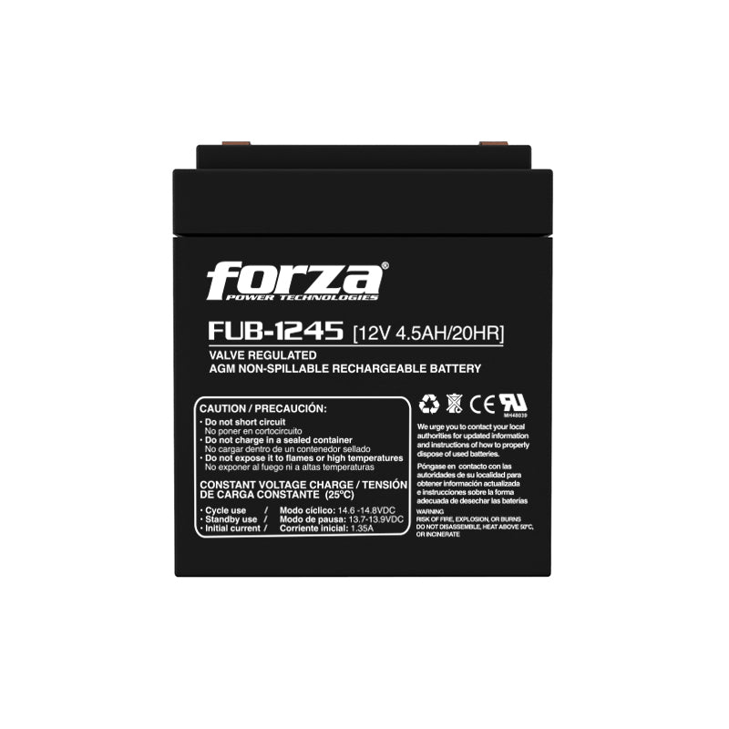 Batería sellada 12V/4,5Ah recargable FORZA FUB-1245