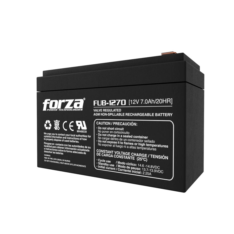 Batería sellada recargable 12V/7Ah FORZA FUB-1270
