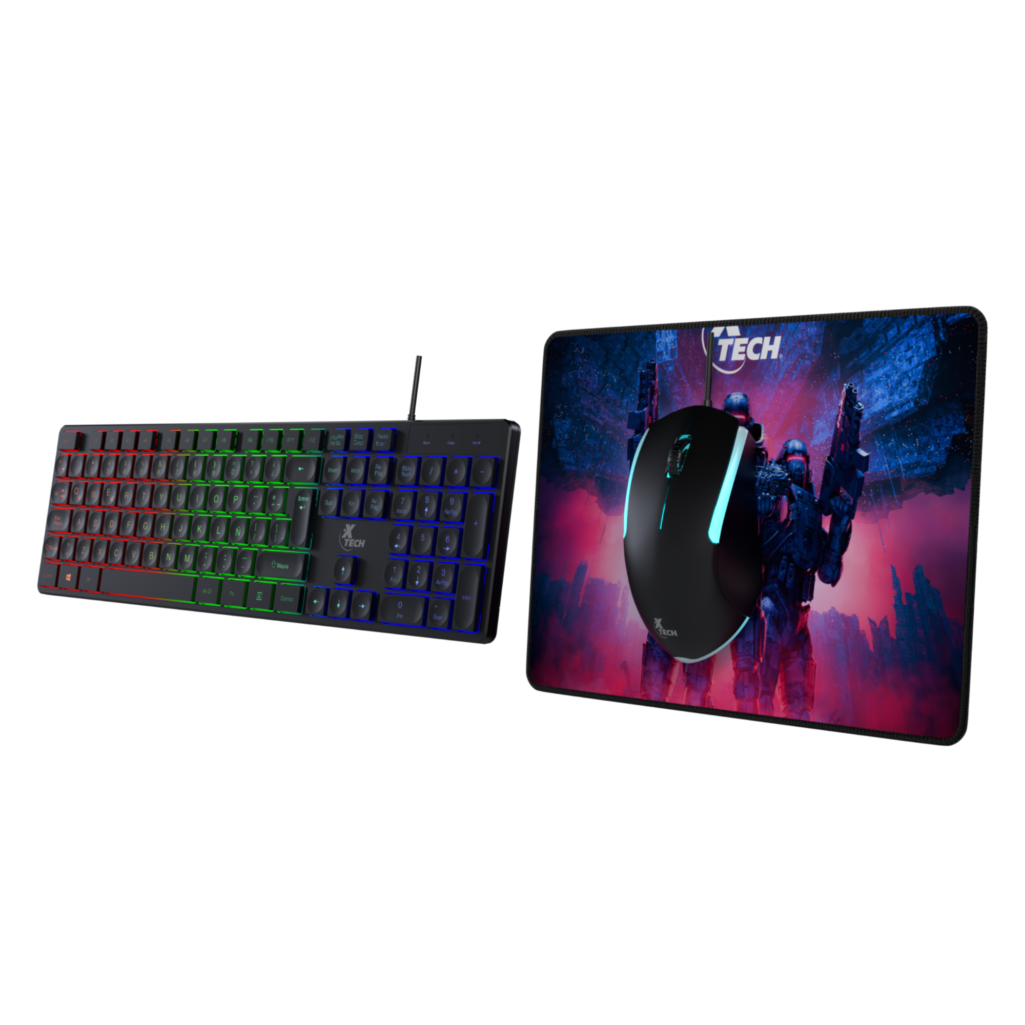 Combo de teclado, ratón y alfombrilla XTK-535S