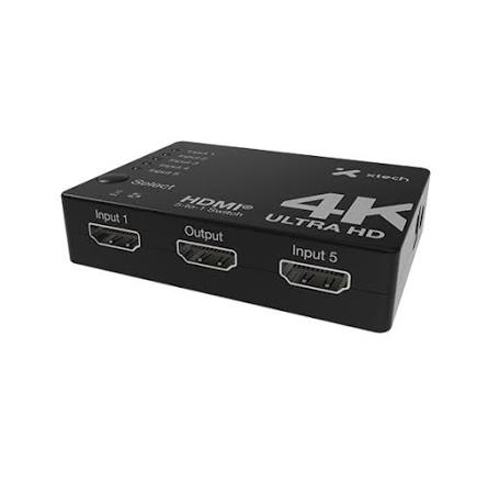 SPLITTER HDMI 5 PUERTOS A 1 XTECH
